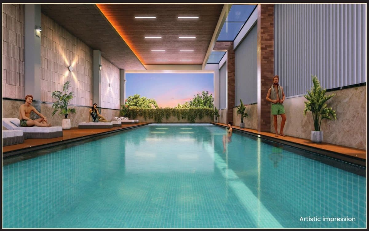 Temperature-controlled indoor swimming pool at Legacy Kairos